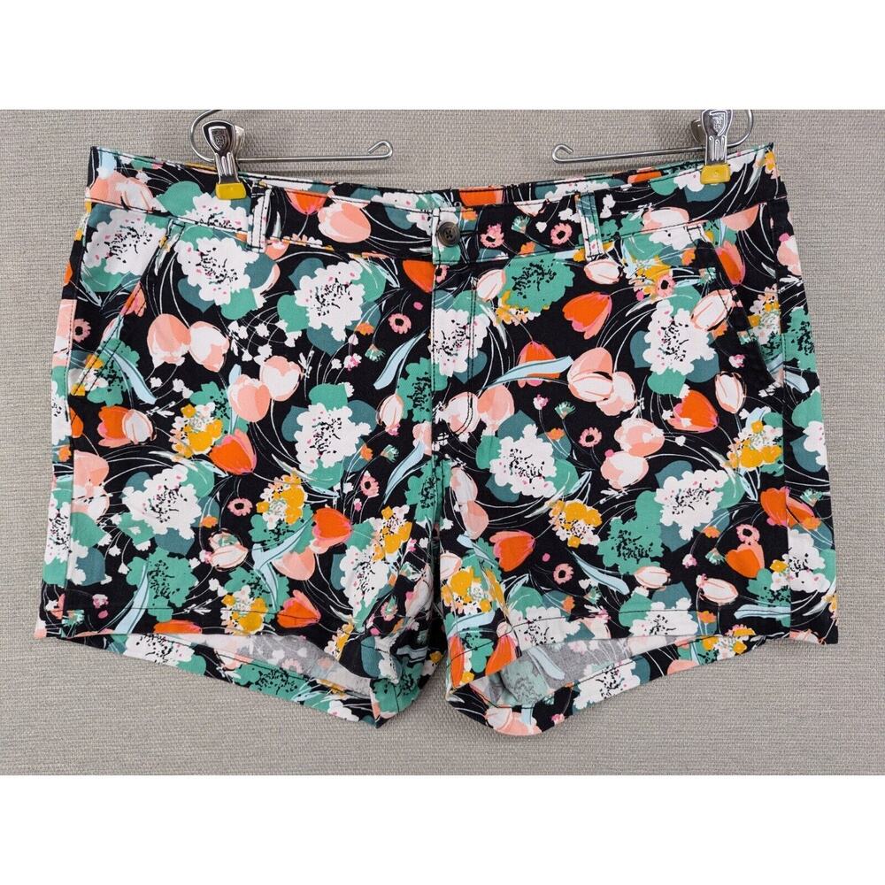 a.n.a Twill Shorts Size 16 Floral - 0824C140
